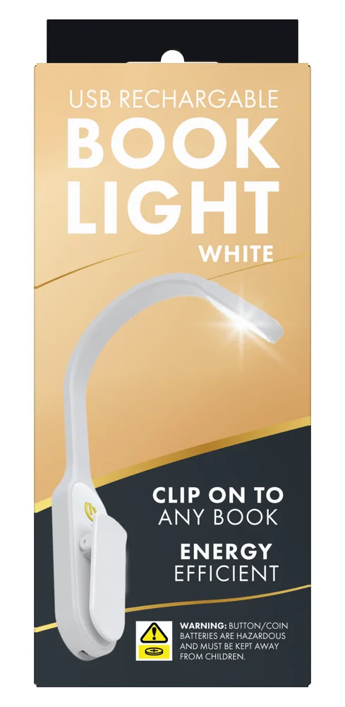 USB Rechargeable Book Light - White