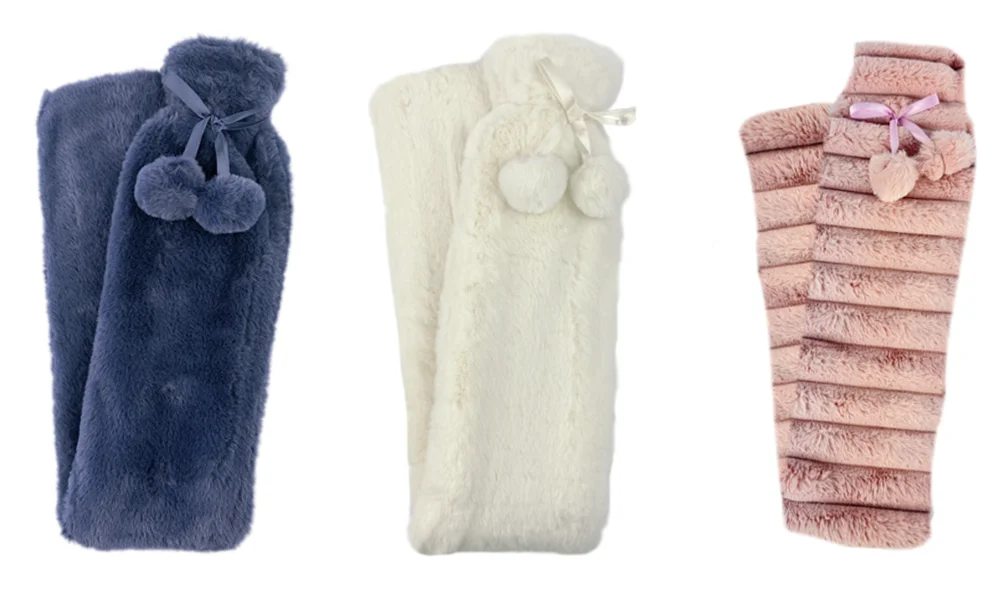 Sweet Little Things® Luxe Long Body Hot Water Bottle - Ecru, Navy, Dusty Pink