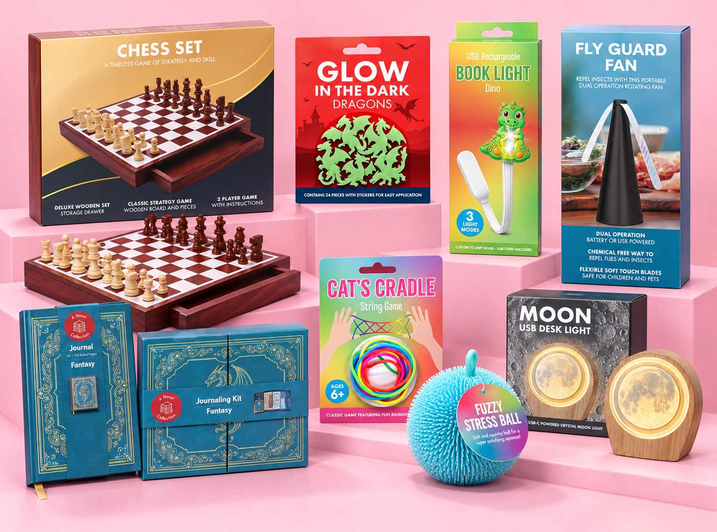 A varied collection of Ultimatum-designed products