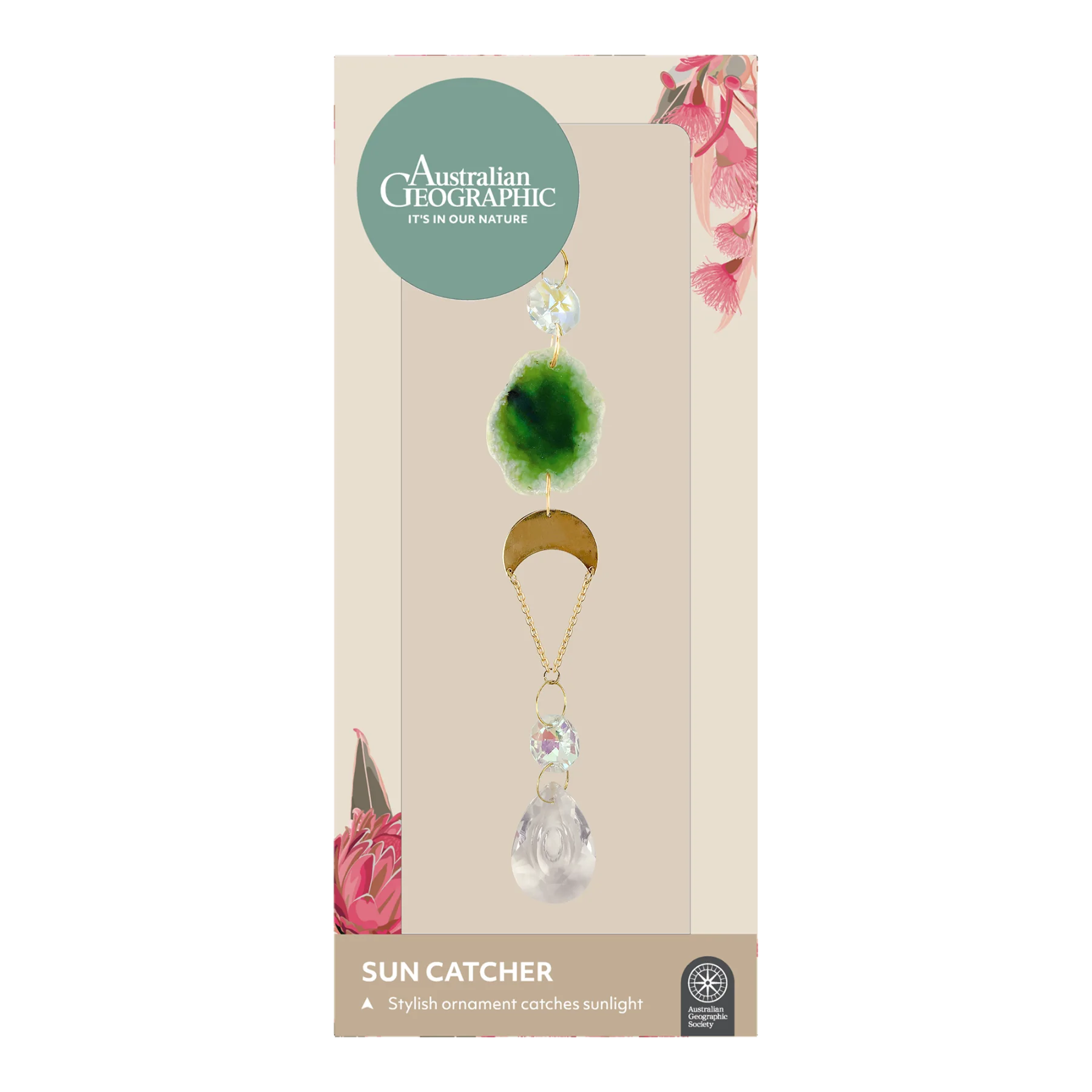 Australia Geographic Gem Sun Catcher Ornament - Green, Lilac