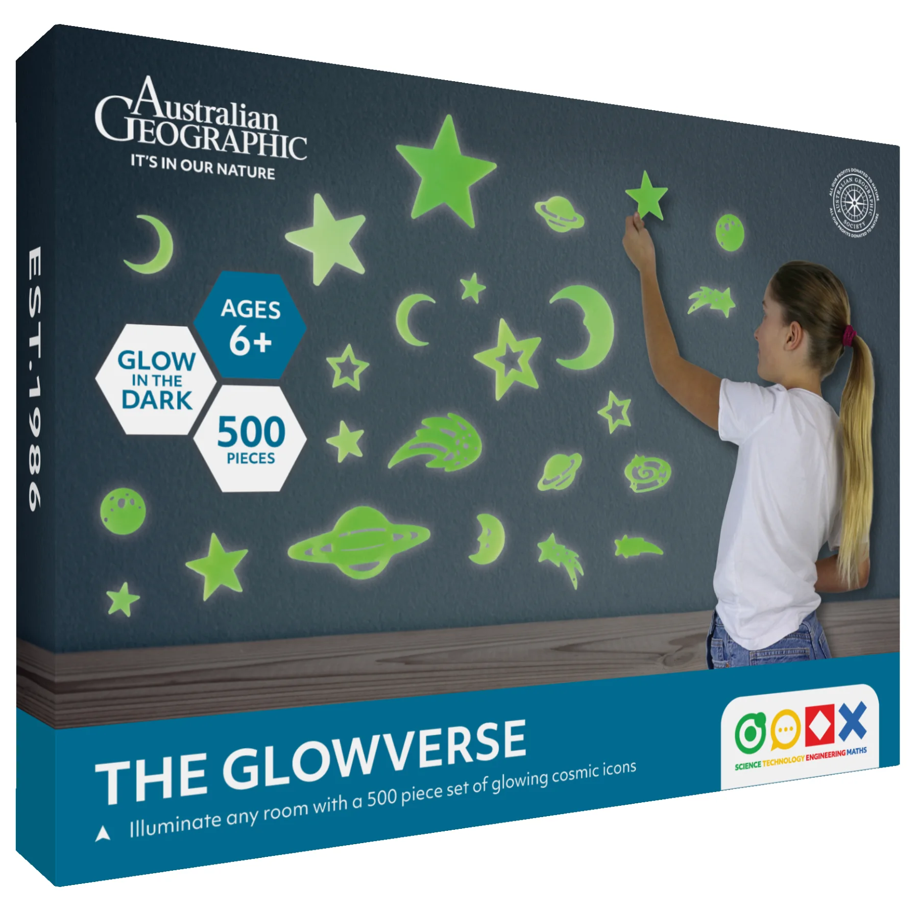 Australian Geographic STEM The Glowverse - 500 Pieces