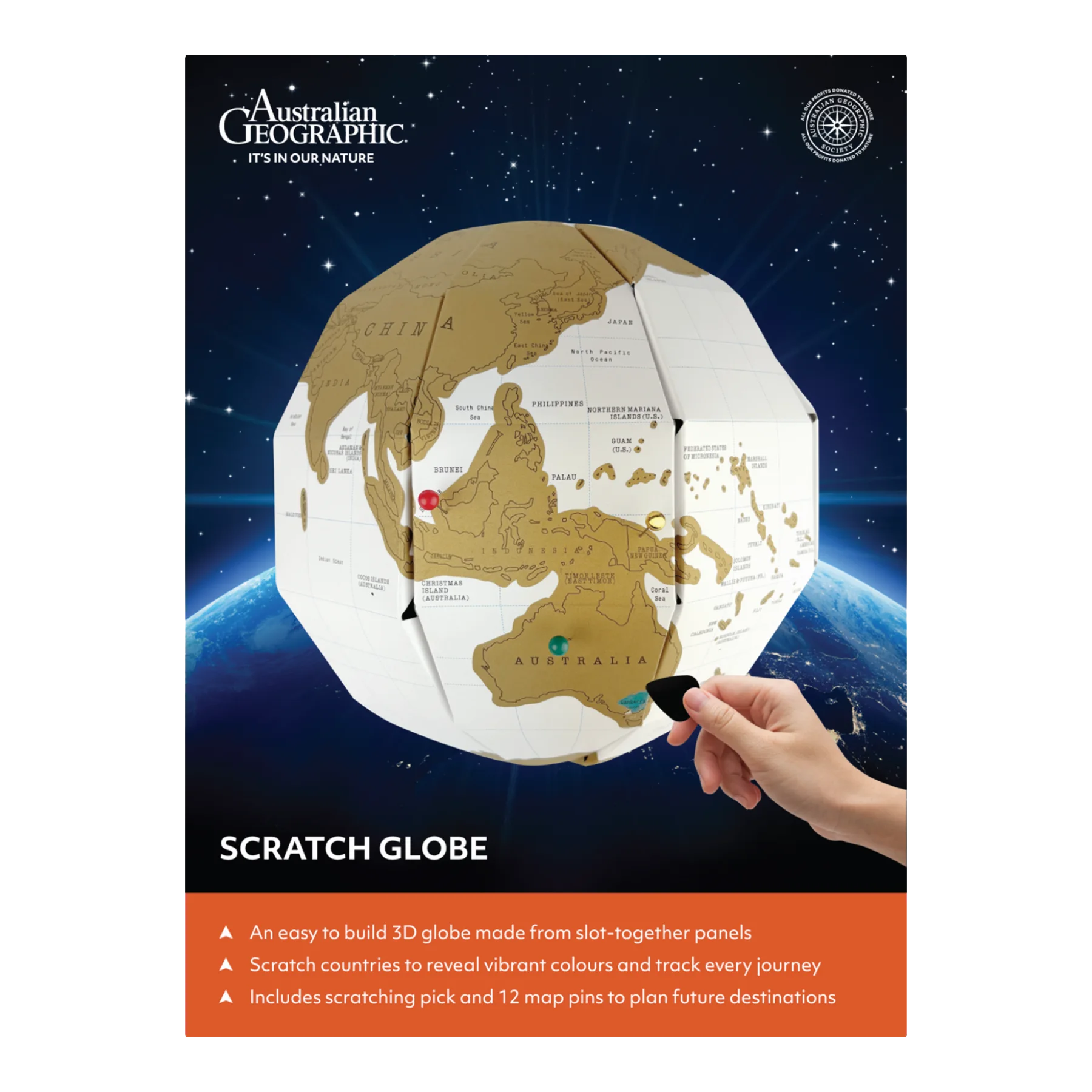 Australian Geographic Scratch Globe