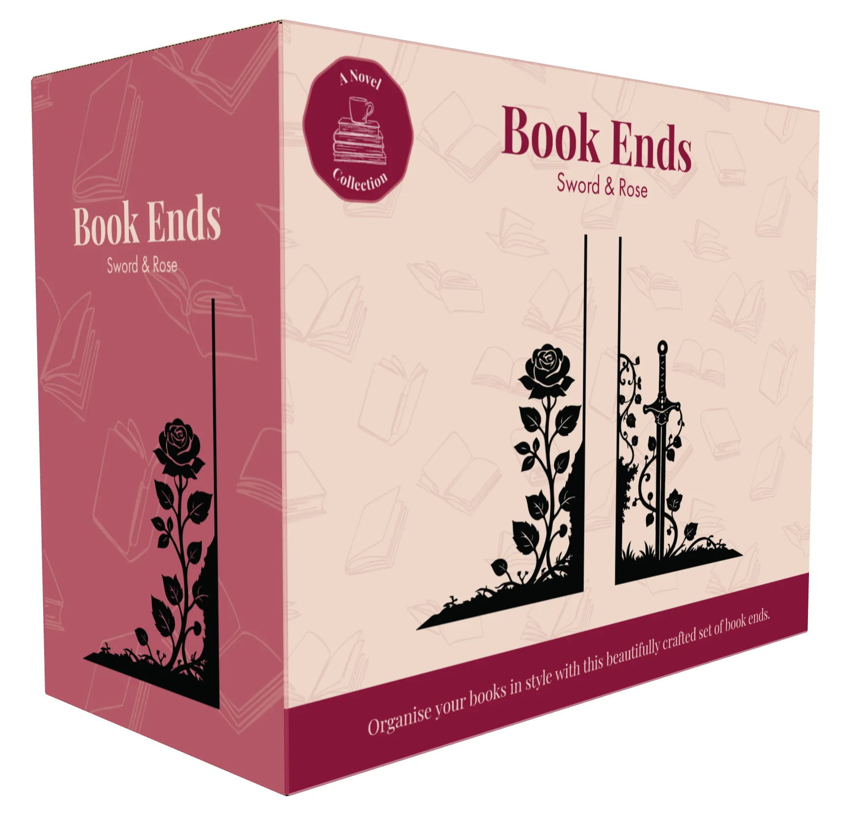 Book Ends - Sword & Rose
