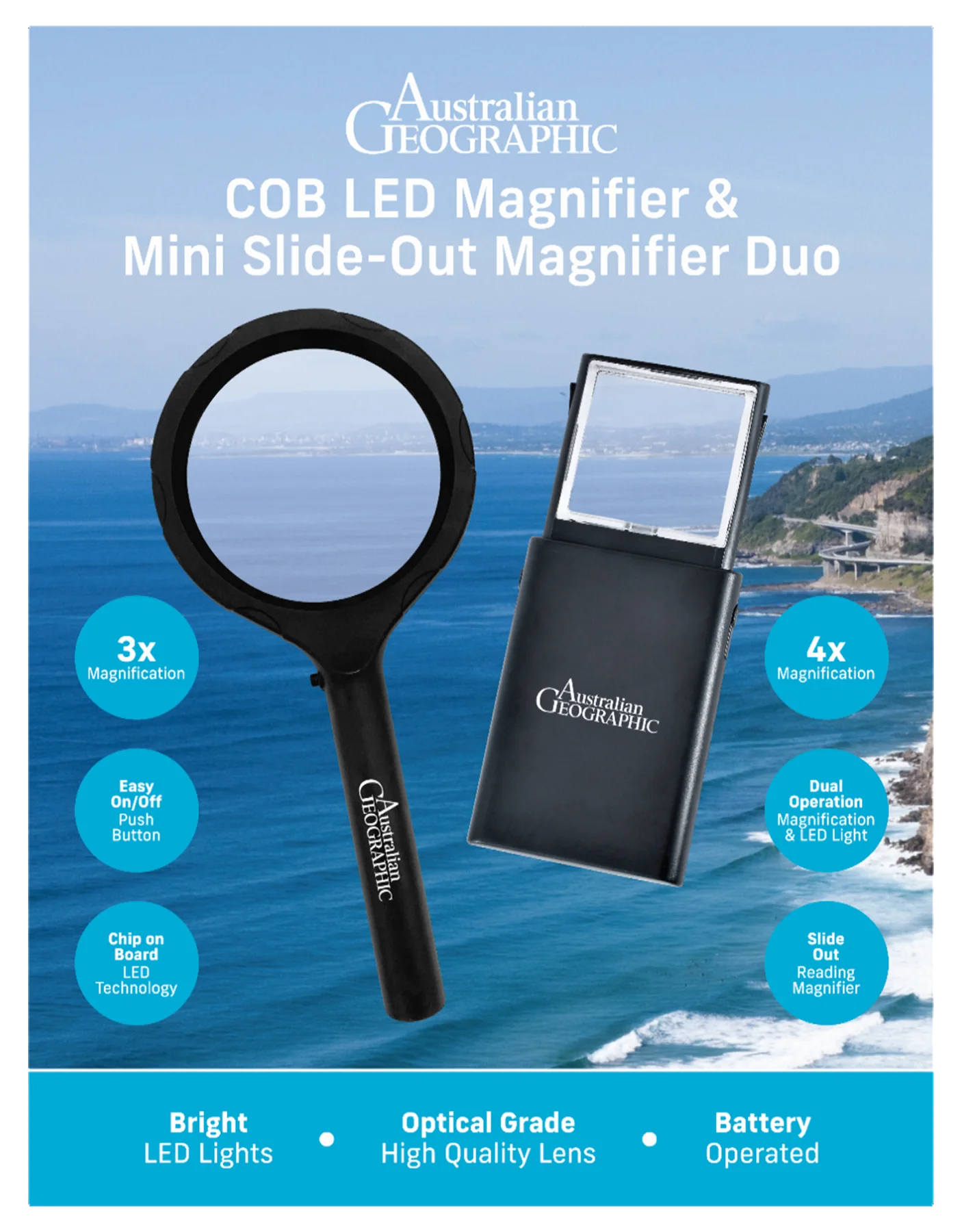 Australian Geographic LED & Mini Magnifier Duo