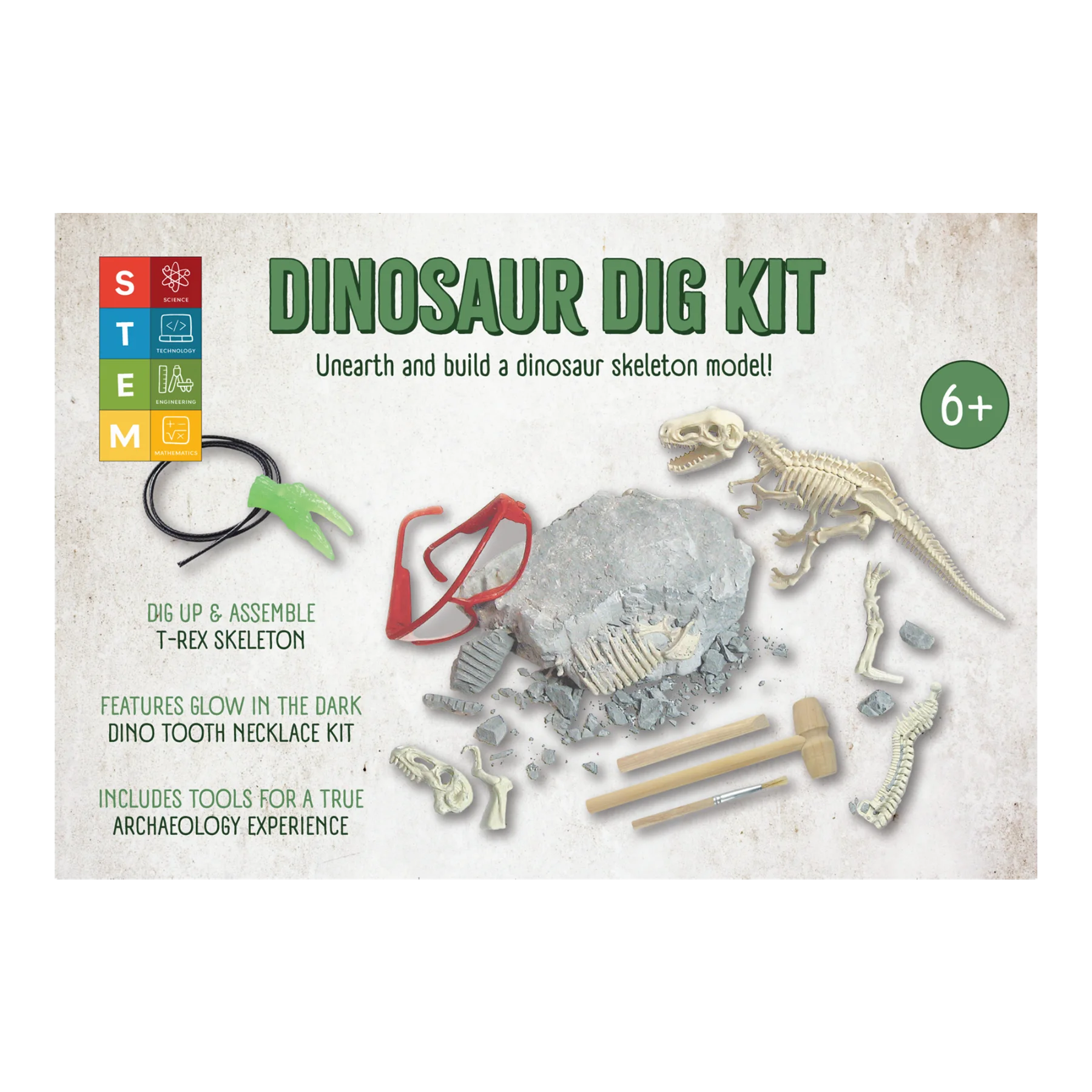 STEM Dinosaur Glow in the Dark Dig Kit