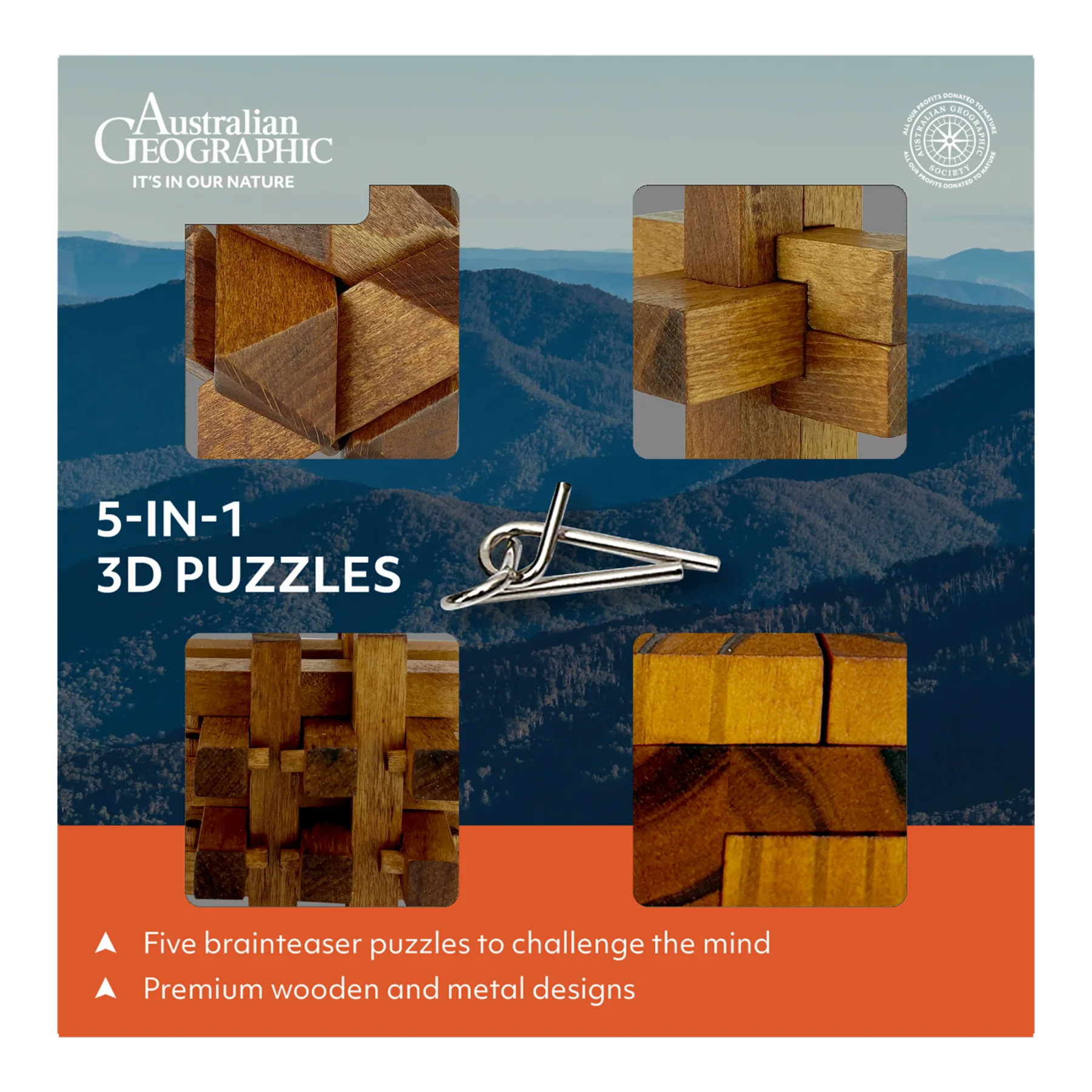 Australian Geographic 5-in-1 3D Puzzles